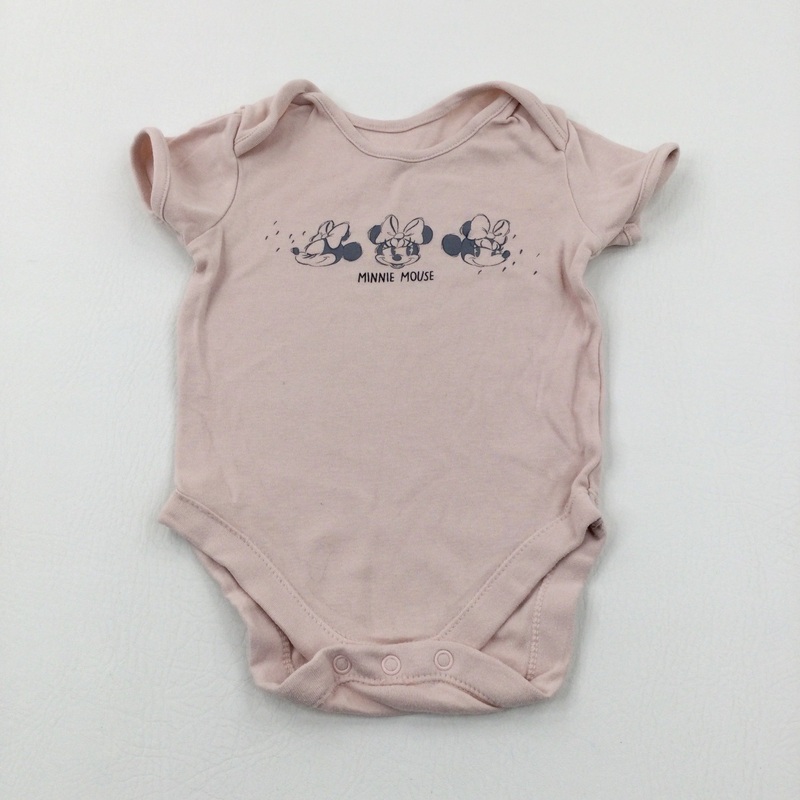 'Minnie Mouse' Dusky Pink Bodysuit - Girls 12-18 Months