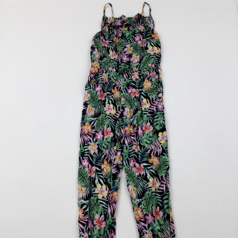 Tropical Flowers Colourful Jumpsuit - Girls 8-9 Years