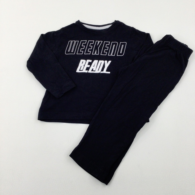 'Weekend Ready' Black Pyjamas - Boys 2-3 Years