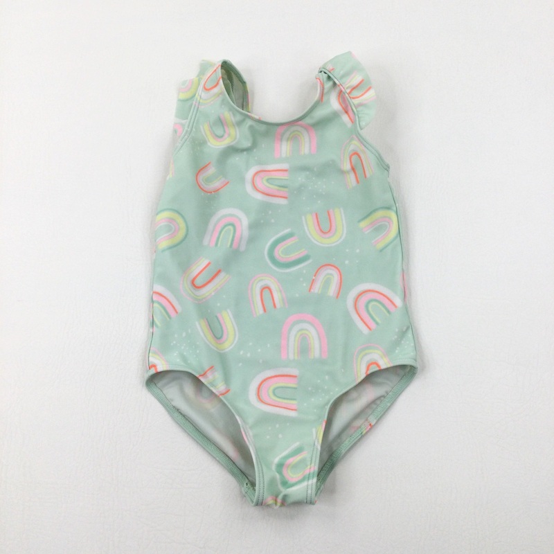 Rainbows Green Swimming Costume - Girls 3-4 Years