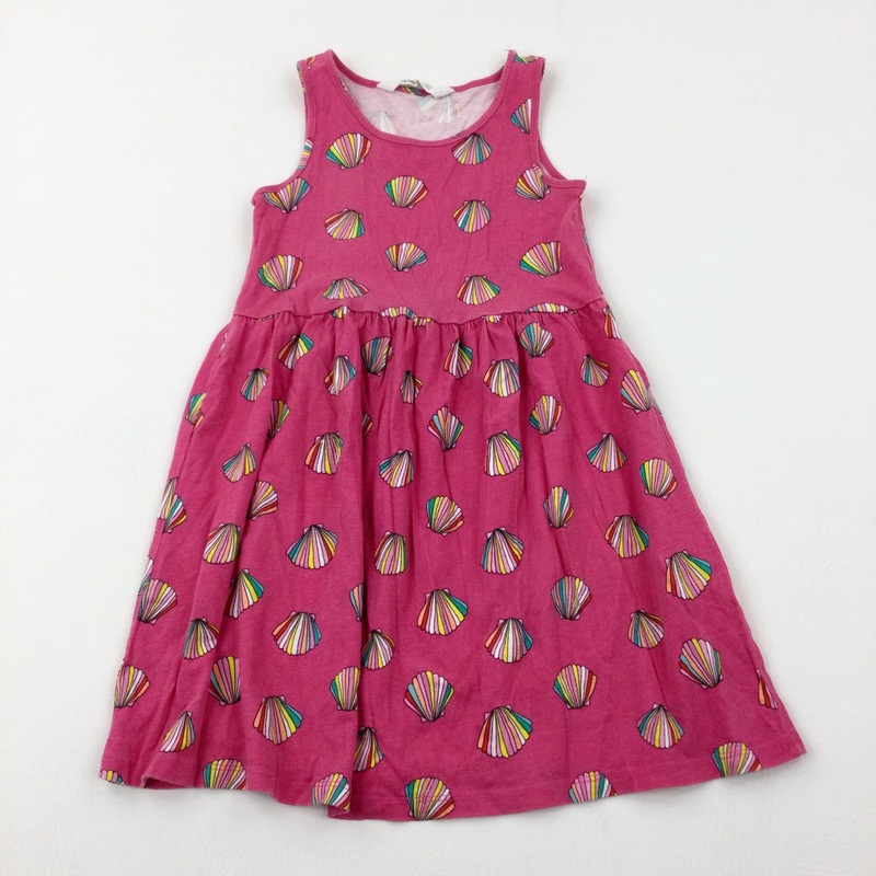 Seashells Pink Jersey Dress - Girls 4-5 Years