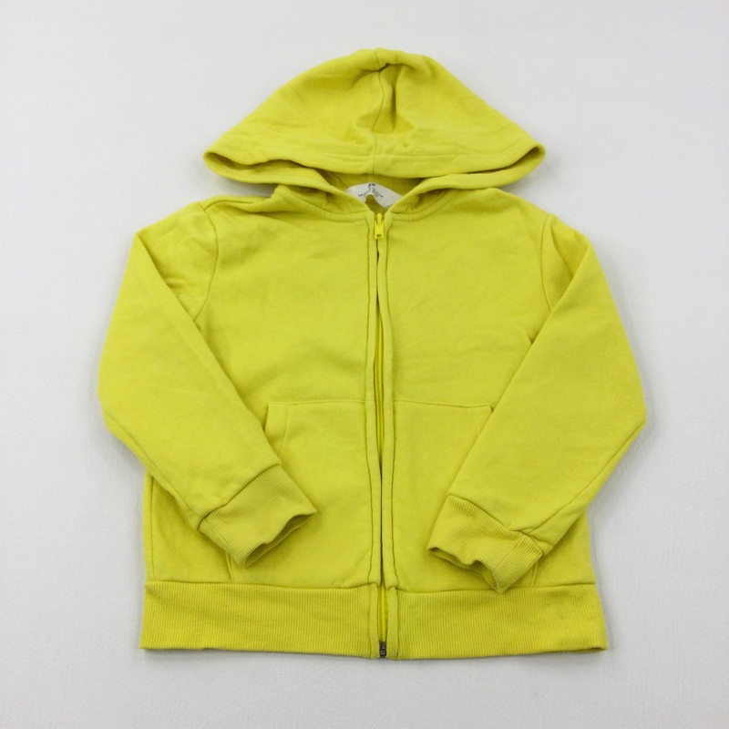Yellow Zip Through Hoodie - Boys 4-5 Years