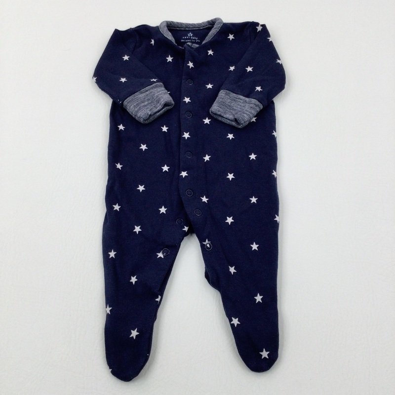 Stars Navy Babygrow - Boys Newborn
