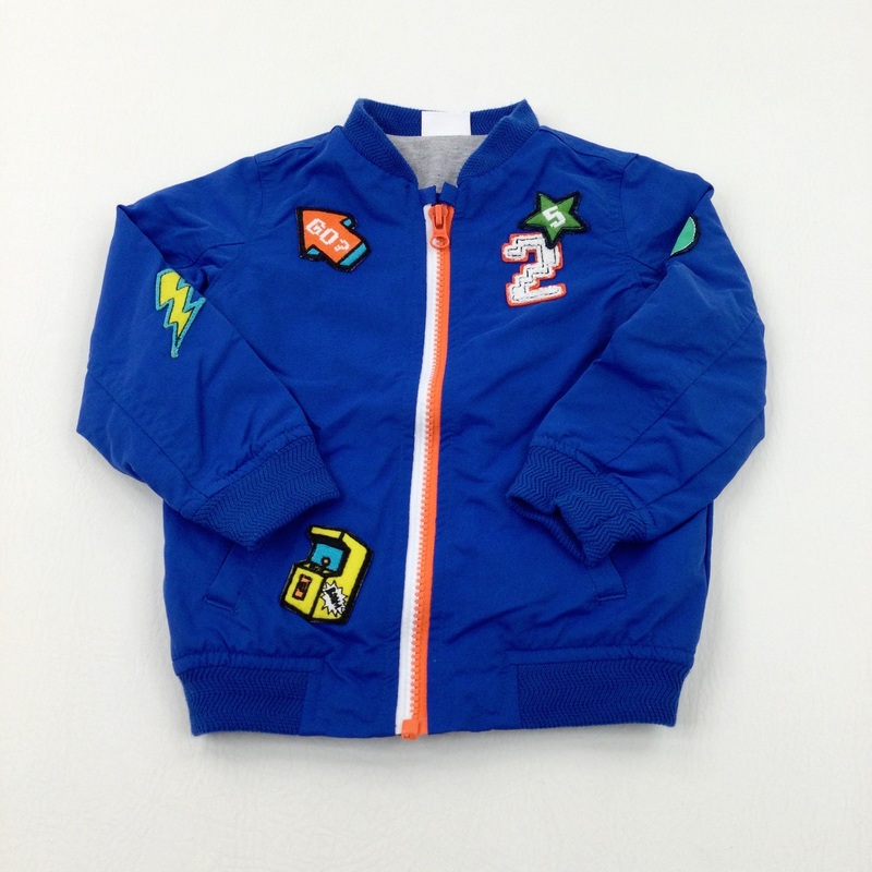'5' Appliqued Gaming Blue Lightweight Jacket - Boys 12-18 Months