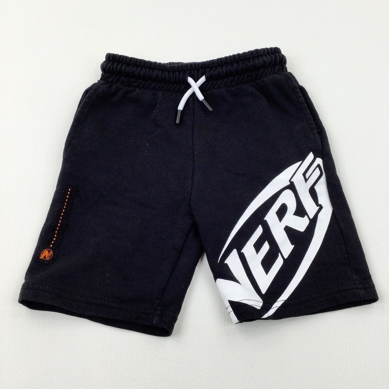 'Nerf' Black Shorts - Boys 7-8 Years