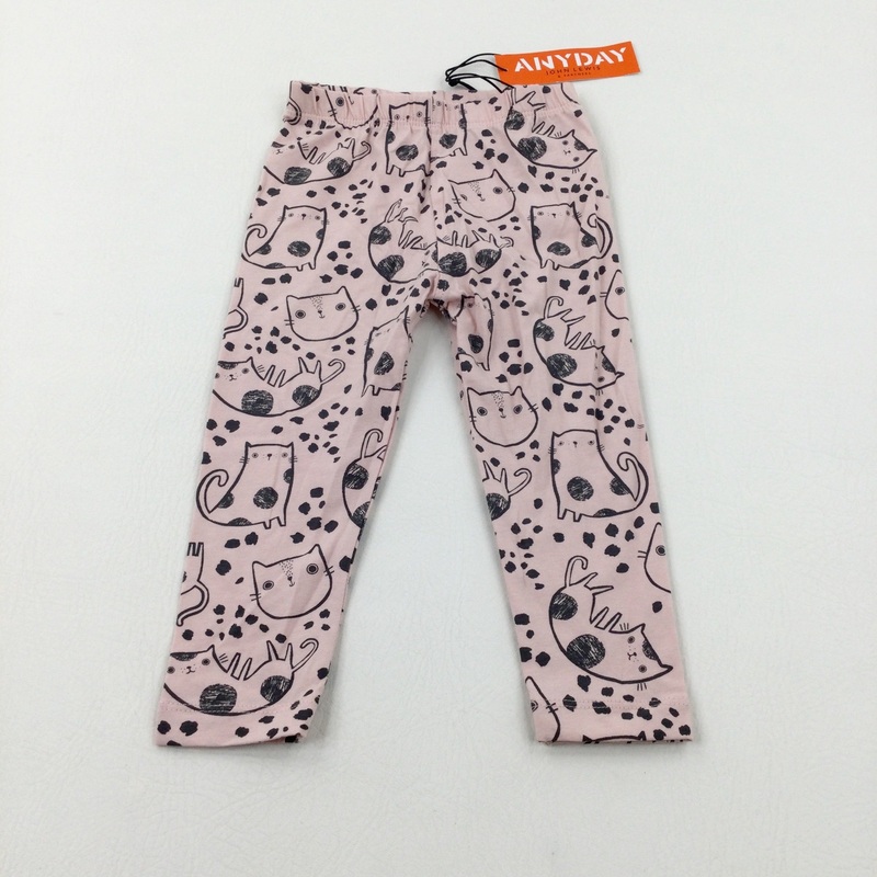**NEW** Cats Dusky Pink Leggings - Girls 12-18 Months