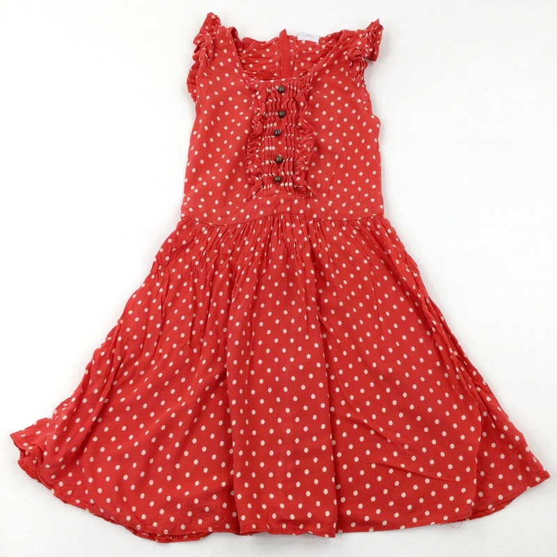 Spotty Red Jersey Dress - Girls 8-9 Years