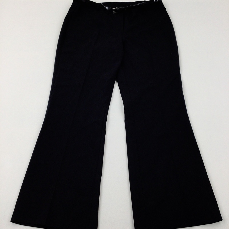 Black School Trousers With Adjustable Waist & Belt - Girls 15-16 Years