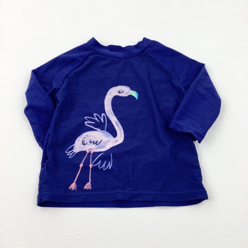 Flamingo Navy Beach Top - Girls 2-3 Years
