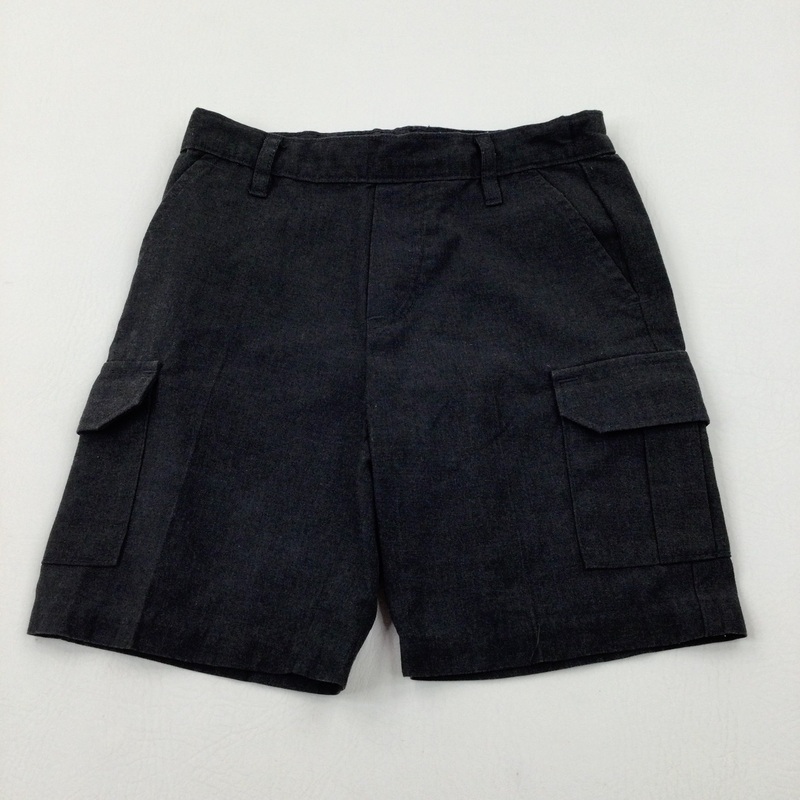 Grey School Cargo Shorts - Boys 4-5 Years