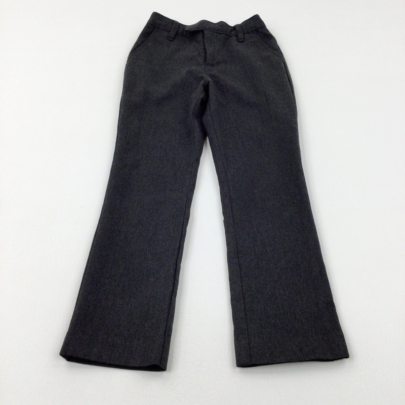 Grey School Trousers With Adjustable Waist- Boys 5-6 Years