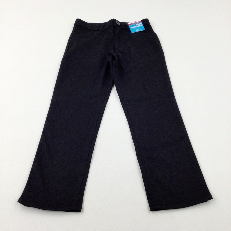 **NEW** Black School Trousers With Adjustable Waist - Boys 5-6 Years