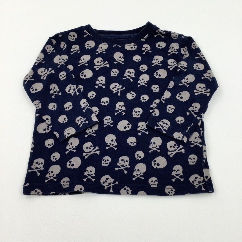 Skull & Crossbones Navy Long Sleeve Top - Boys 18-24 Months