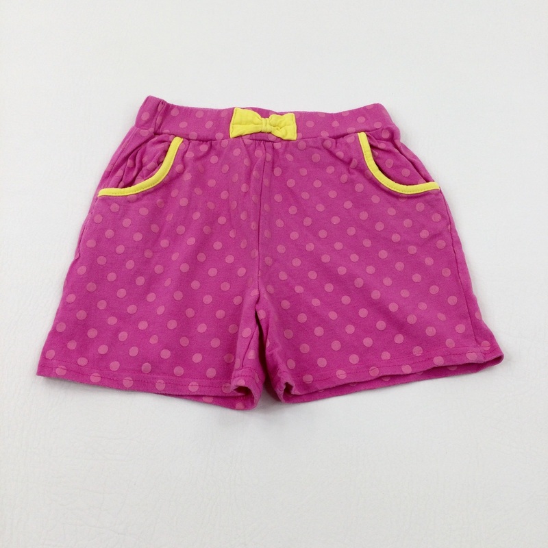 Spotty Pink Jersey Shorts - Girls 5-6 Years