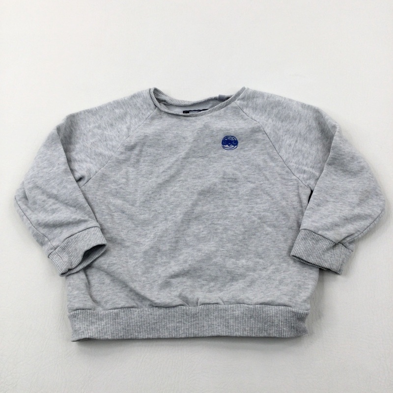 Superhero Sloth Embroidered Grey Sweatshirt - Boys 3-4 Years