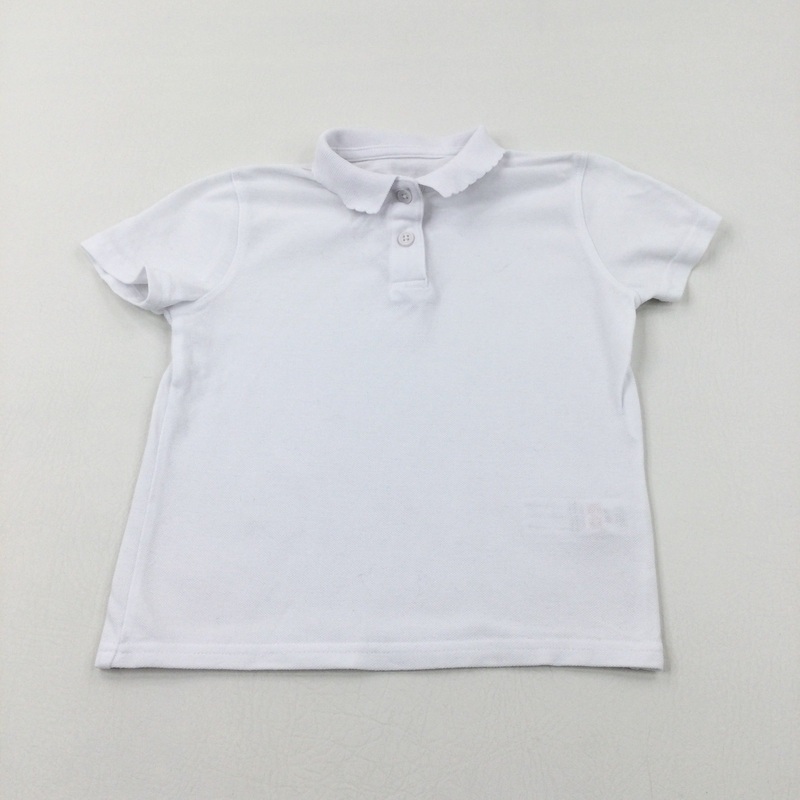 White School Polo Shirt - Girls 4-5 Years