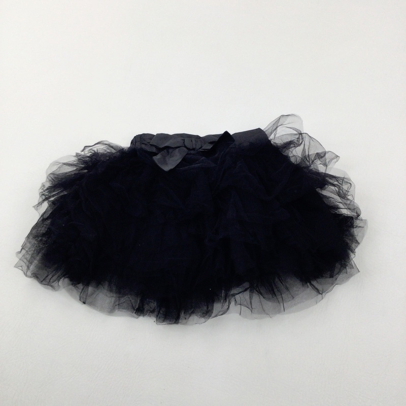 Black Layered Net Party Skirt - Girls 3-4 Years