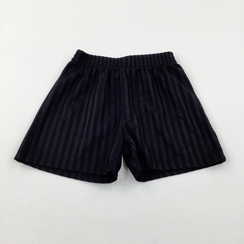 Black School Sports Shorts - Boys 5-6 Years