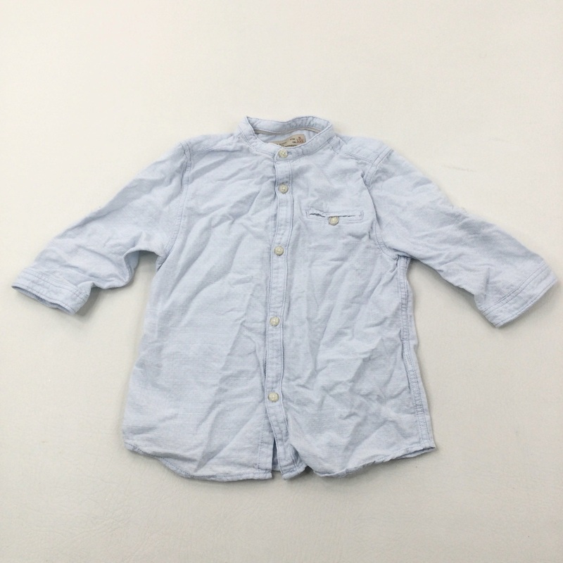 Pale Blue 3/4 Sleeve Shirt - Boys 4-5 Years