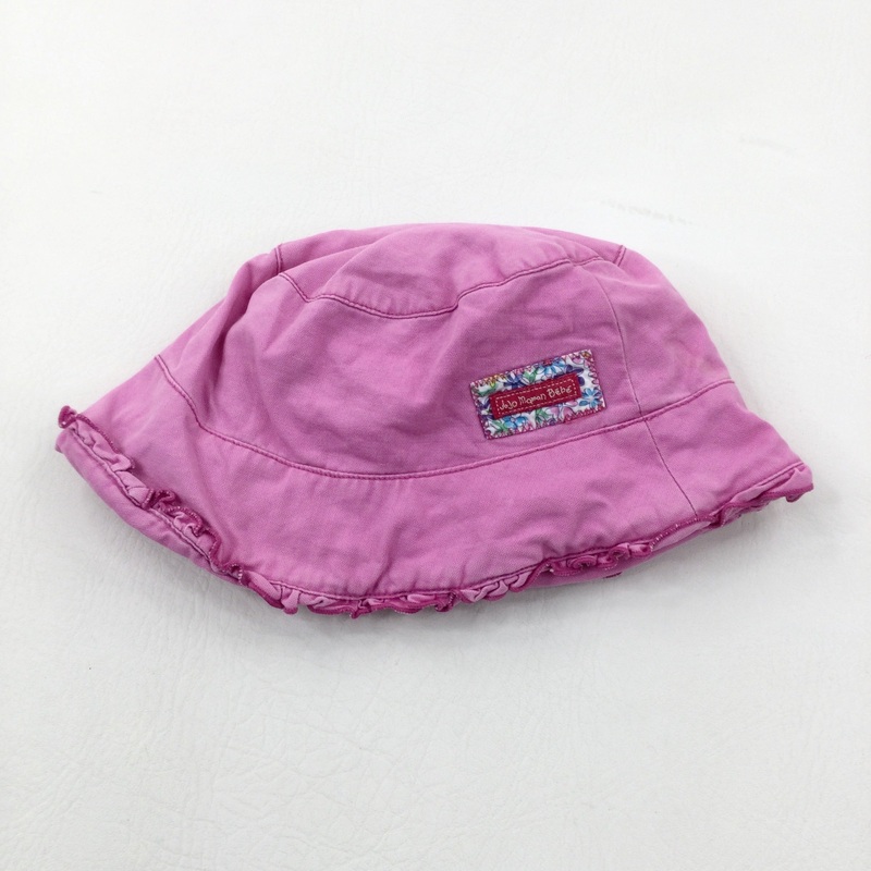 Pink Cotton Sun Hat - Girls 3-6 Years