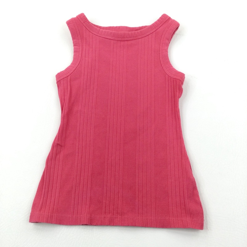 Pink Ribbed Vest Top - Girls 3-4 Years