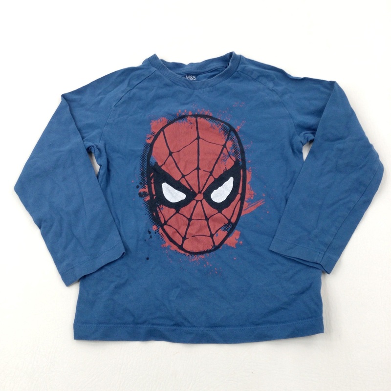 Spider-Man Blue Long Sleeve Top - Boys 4-5 Years