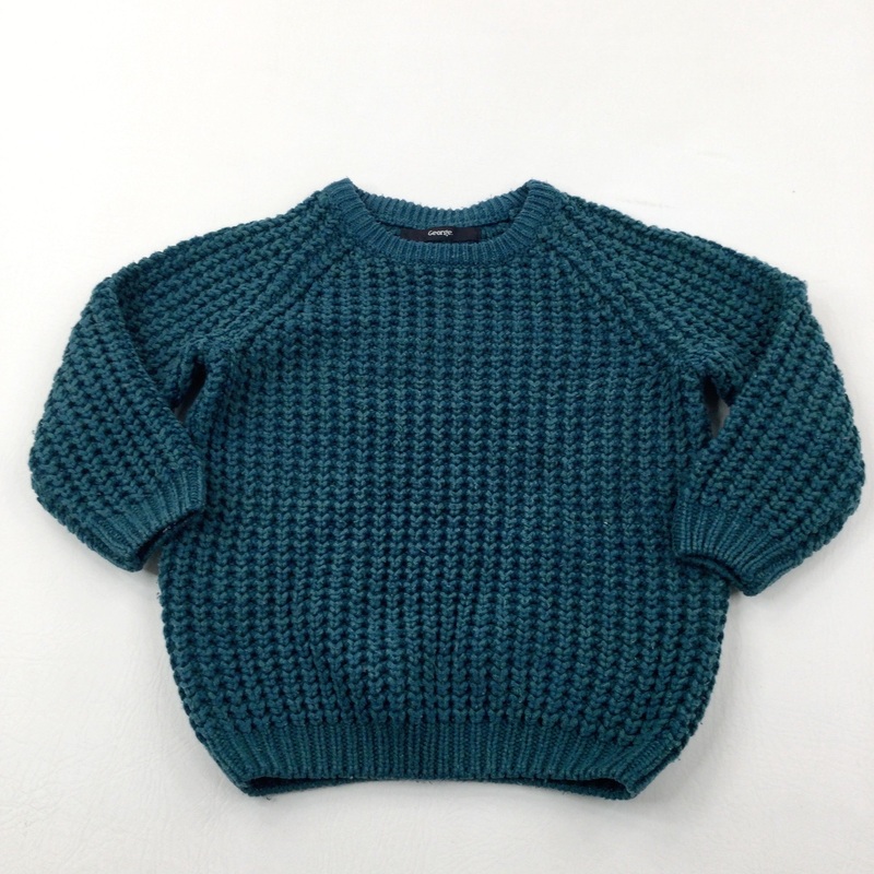 Teal Chunky Knitted Jumper - Boys 3-4 Years