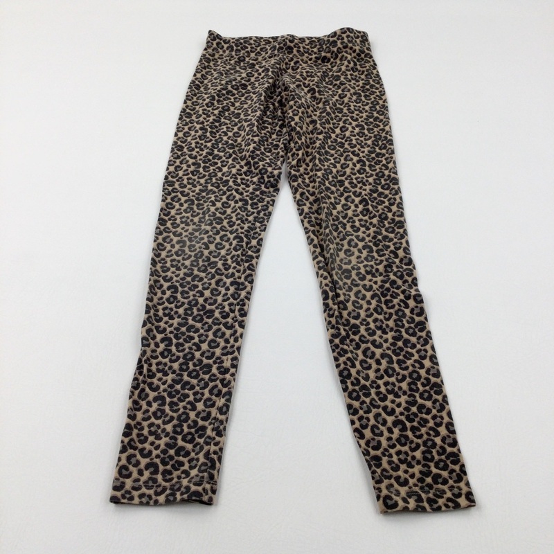 Animal Print Tan Leggings - Girls 11-12 Years
