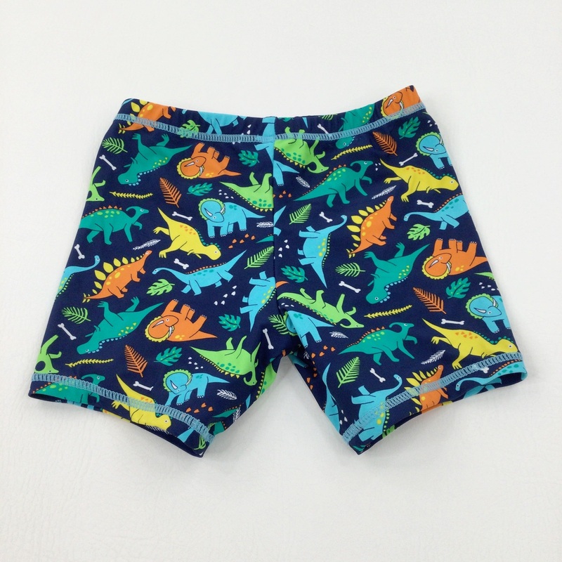 Dinosaurs Navy Swim Shorts - Boys 3-4 Years