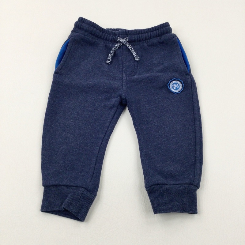 'Go Team!' Navy Joggers - Boys 12-18 Months