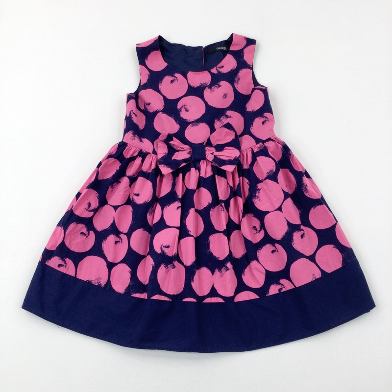 Spotty Pink & Navy Party Dress - Girls 4-5 Years