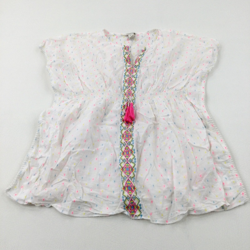 Spotty White Lightweight Top - Girls 12-13 Years
