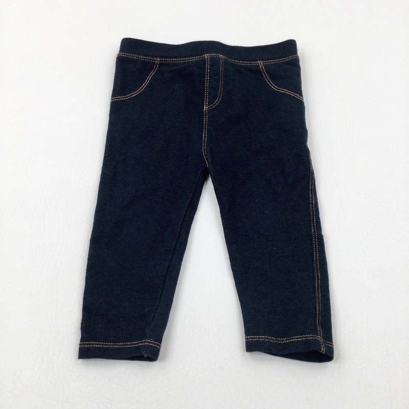 Black Denim Effect Leggings - Girls 9-12 Months