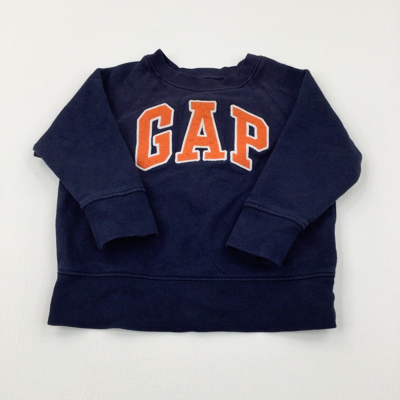 'GAP' Appliqued Navy Sweatshirt - Boys 12-18 Months