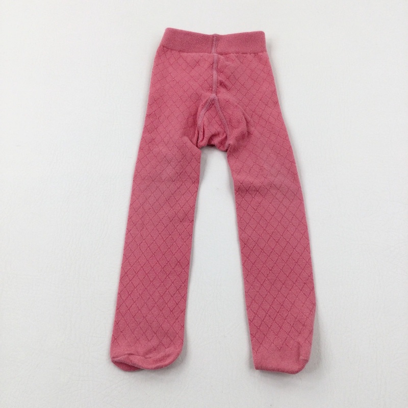 Patterned Pink Knitted Tights - Girls 9-12 Months