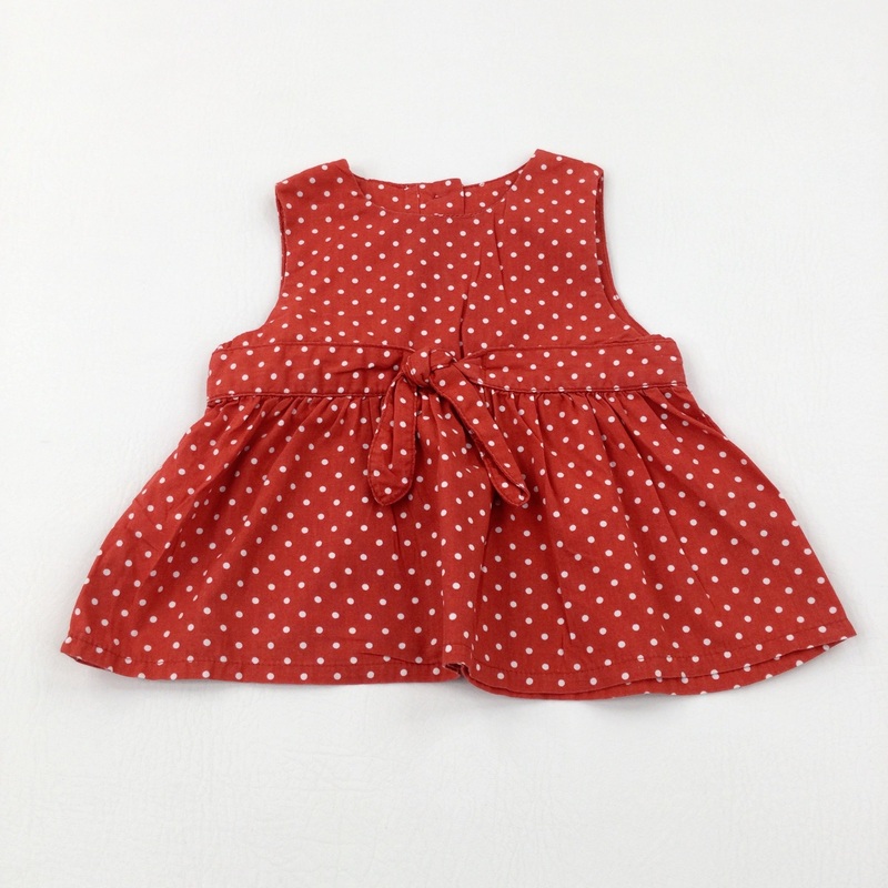 Spotty Red Dress - Girls 6-9 Months