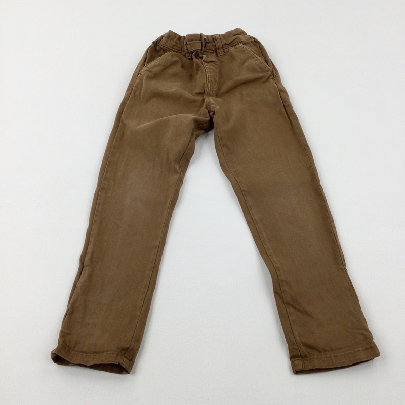 Tan Trousers With Adjustable Waist - Boys 3-4 Years