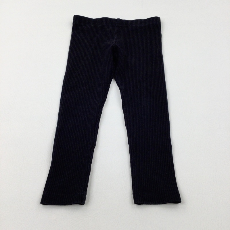 Textured Black Leggings - Girls 5-6 Years