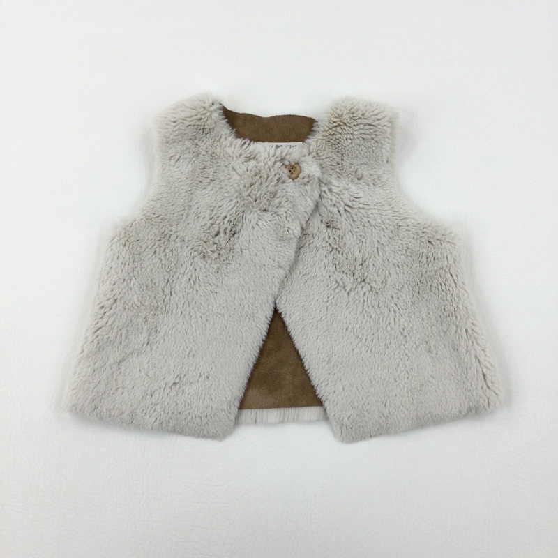 Beige Fluffy Gilet - Girls 12-18 Months