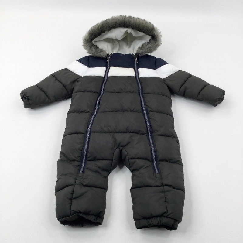 Dark Green Padded Winter Snowsuit - Boys 12-18 Months