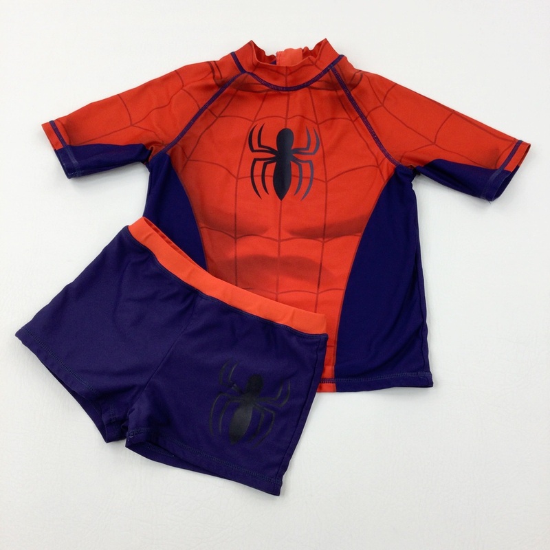 Marvel Spider-Man Navy & Red Beach Top & Shorts Set - Boys 4-5 Years