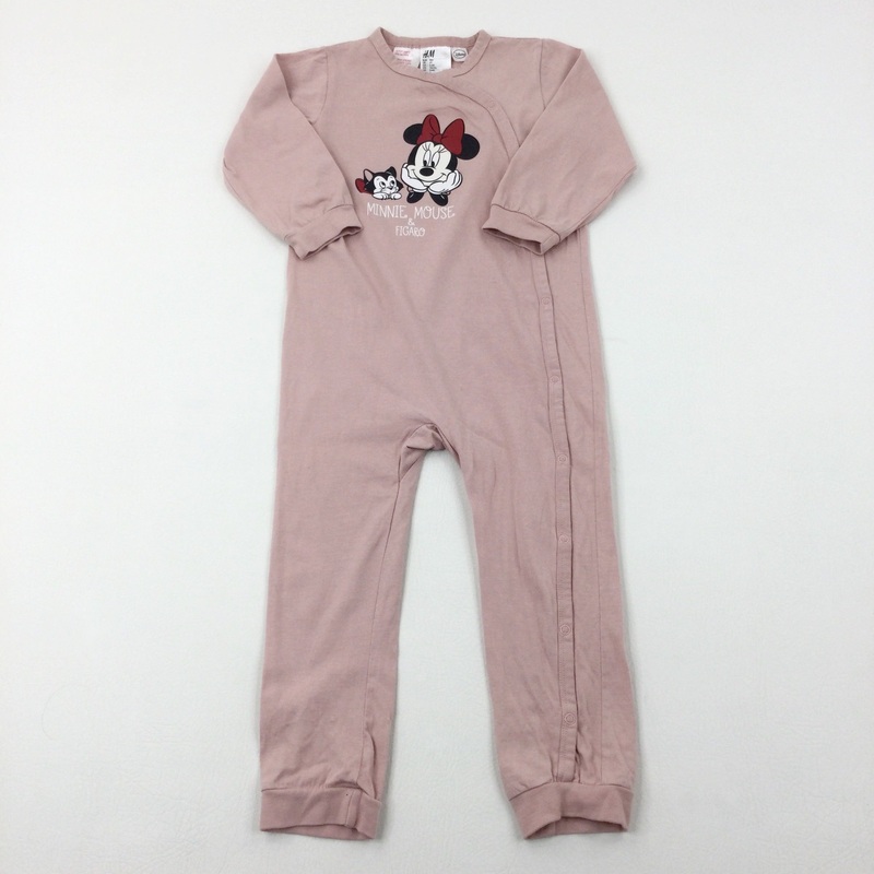Minnie Mouse' & Figaro Dusky Pink Jersey Onesie - Girls 3-4 Years
