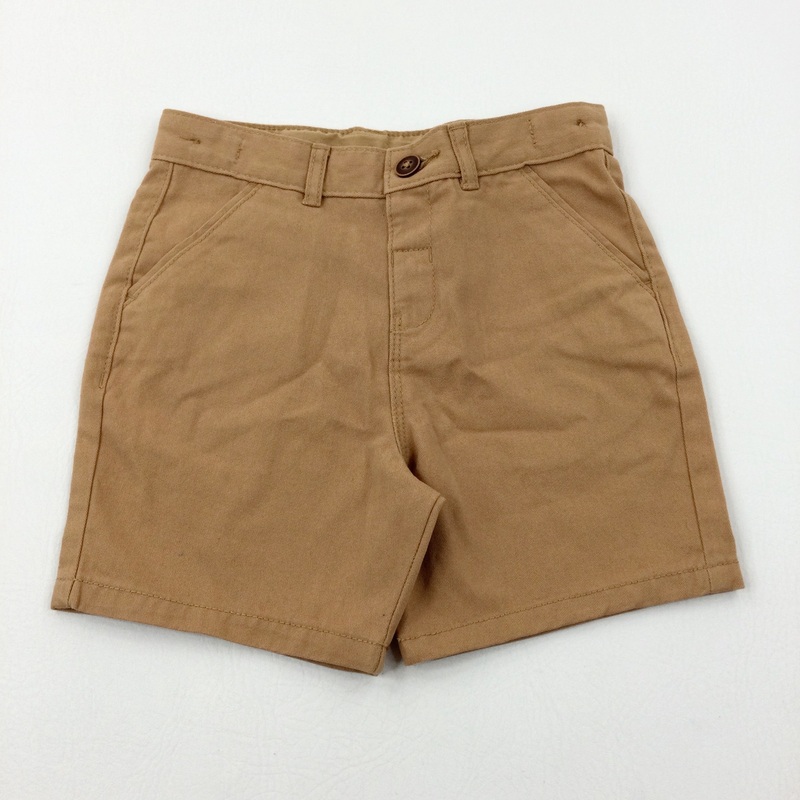 Tan Shorts With Adjustable Waist - Boys 4-5 Years