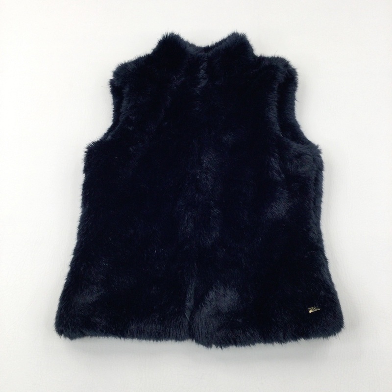 Black Fluffy Gilet - Girls 9-10 Years