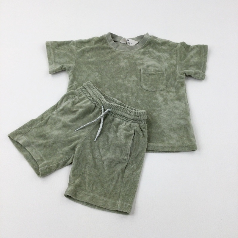 Mint Green Towelling T-Shirt & Shorts Set - Boys 2-3 Years