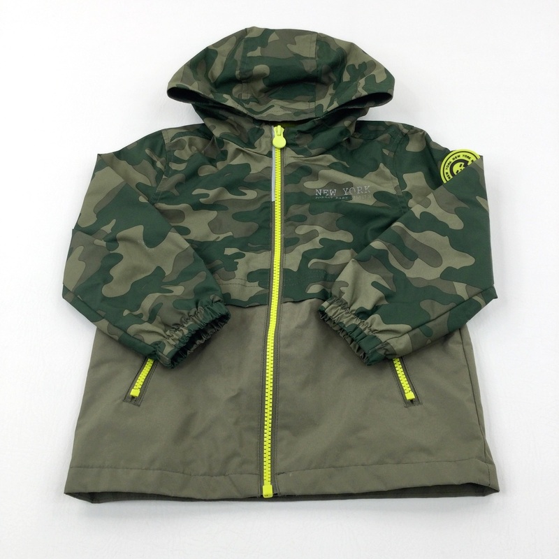 'New York' Khaki Camouflage Lightweight Jacket - Boys 3-4 Years