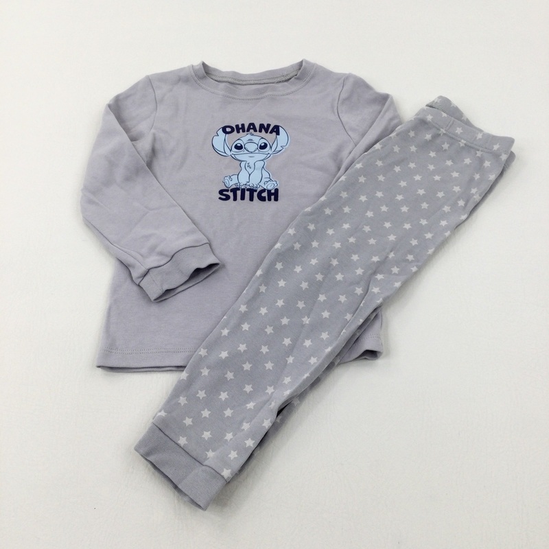 'Ohana Stitch' Disney Lilo & Stitch Grey Pyjamas - Boys/Girls 2-3 Years