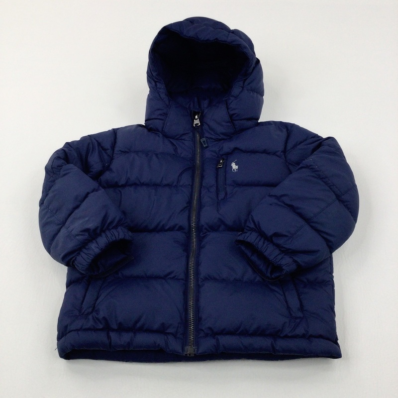 Ralph Lauren Motif Navy Padded Coat - Boys 3-4 Years
