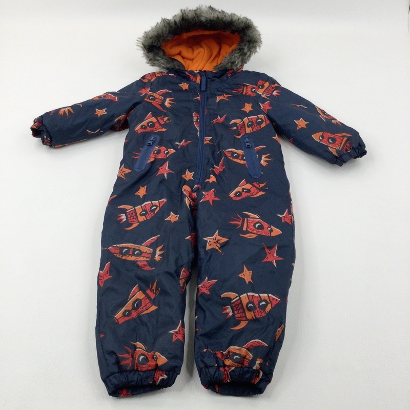 Rockets & Stars Navy Winter Puddlesuit - Boys 2-3 Years