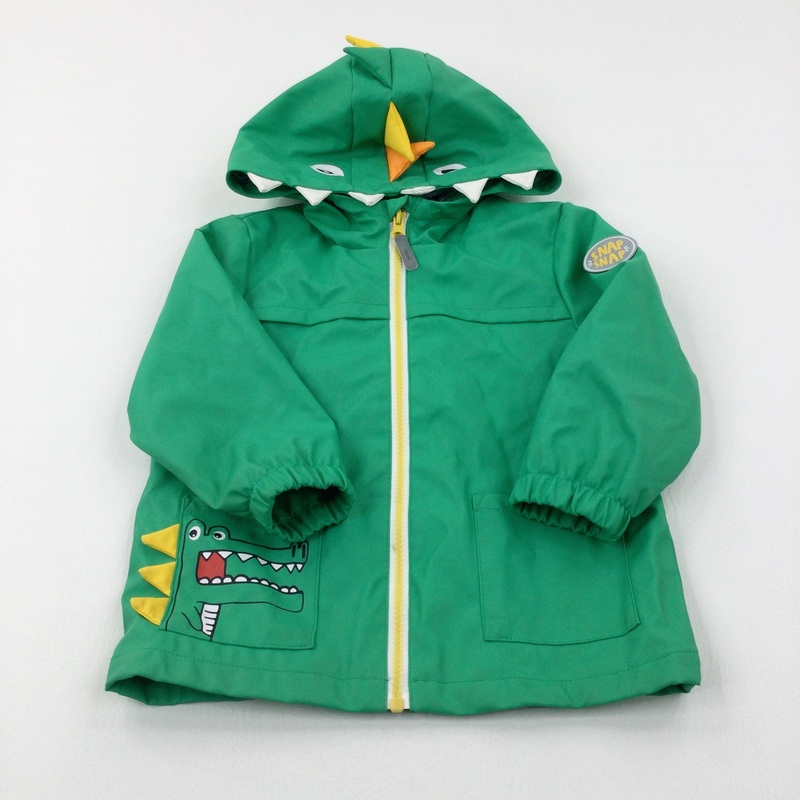 'Snap Snap' Crocodile With Colourful Spikes Light Green Jacket - Boys 3-4 Years